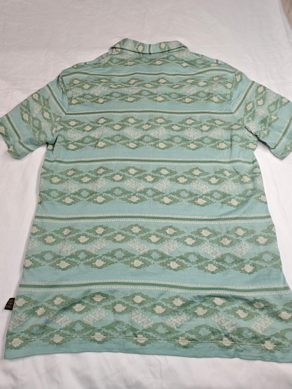 Howler Brothers Mint Green Patterned Polo - Picture 8 of 9
